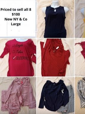 NEW YORK & COMPANY WOMEN’S CLOTHING LOT — SIZE LARGE New with Tags
